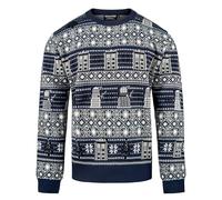DOCTOR WHO Christmas Sweater - Official BBC Festive Jumper | BBC Dr Who Merchandise, Gifts for Women and Men - Tardis, Weeping Angels and Snowmen Xmas
