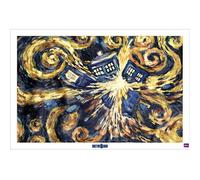Doctor Who Exploding Tardis Poster In Mid Navy Mid Navy