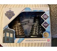 Doctor who history of the Daleks 16 and 17 black and gold new series figure set