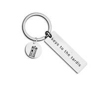 Doctor Who Keychain, Stainless Steel Keyring Keys to the Tardies, Graduation Gift for Men Women, Dr Who Key Chain Gifts for Dr Lovers