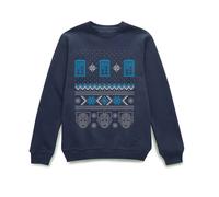 Doctor Who Official Christmas Sweatshirt In Navy Navy