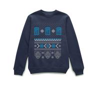 Doctor Who Official Christmas Sweatshirt in Navy | Size: XL Doctor Who Navy XL