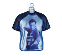 Doctor Who T-Shirt Shape 3.5" Glass Xmas Ornament