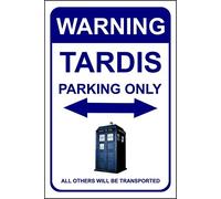 Doctor Who - Tardis Parking - 3mm Aluminium Composite Ultra hi-Durability Parking Sign - Tardis, Dr. Who