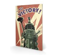 Doctor Who Wooden Wall Art, Multicoloured, 40 x 59 cm