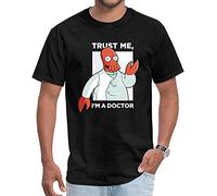 Doctor Zoidberg Who Trust Me I'm A Doctor Cthulhu Men's T-Shirt Unisex Black Tee XXL