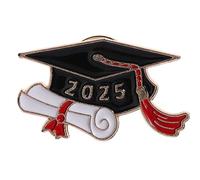 Doctoral Caps Brooches Elegant Fade Proof Alloy Lapel Pins 2025 Graduation Gifts Stylish Academic Hat Lapel Pin For Her Versatile Graduation Party Accessory
