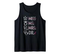 Doctoral Thesis Miss Ms. Mrs. Dr. Doctorate Women Doctor Tank Top