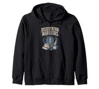Doctorate DISSERTATION WARRIORS Doctor Funny Doctorate Zip Hoodie