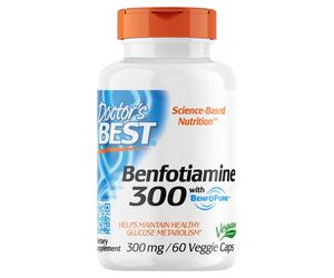 Doctors Best Benfotiamine 300 with BenfoPure - 60 x 300mg Vegicaps