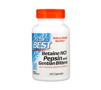 Doctor's Best Betaine Hci Pepsin & Gentian Bitters, Digestive Enzymes For Protein Breakdown & Absorption, 120 Capsules, Dietary Supplement