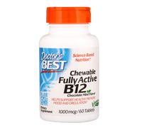 Doctor's Best, Chewable Fully Active B12, Chocolate Mint, 1,000 mcg, 60 Tablets