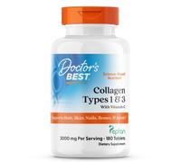 Doctors Best Collagen Types 1 & 3 with Peptan Vitamin C - 180 x 3000mg Tablets