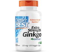 Doctor's Best, Extra Strength Ginkgo, 120mg, 120 Vegan Capsules, Vegetable, Gluten-Free, SOYA-Free, Vegetarian