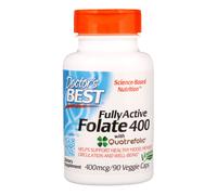 Doctor's Best, Fully Active Folate 400 with Quatrefolic, 400 mcg, 90 Veggie Caps