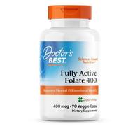 Doctor's Best Fully Active Folate 400 With Quatrefolic 400mcg Vegicaps 90 Vegicaps