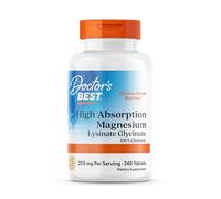 Doctor's Best, High Absorption 100mg Magnesium 240 Vegan Tablets for 120 Days Supply, 100% chelated with TRAACS, with Glycine and Lysine, SOYA and Gluten Free, Non-GMO