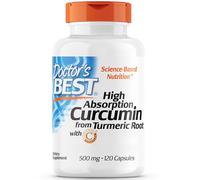 Doctor's Best High Absorption Curcumin, 500mg, 120 Capsules, Laboratory Tested, Turmeric Supplement, Gluten-Free, Soy-Free, Non-GMO