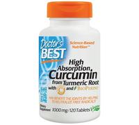 Doctor's Best High Absorption Curcumin From Turmeric Root with C3 Complex & BioPerine, 1000mg - 120tabs