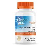 Doctor's Best High Absorption Iron 27mg Tablets 120 Tablets
