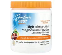 Doctor's Best High Absorption Magnesium Powder Fruit Punch 340g