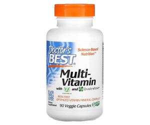 Doctor's Best Multi Vitamin with Vitashine D3 & Quatrefolic - Iron Free 90 Vcaps