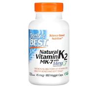 Doctor's Best Natural Vitamin K2 MK7 With MenaQ7, 45mcg Vegicaps 180 Vegicaps