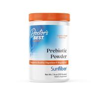 Doctor's Best Prebiotic Fiber Powder with Sunfiber, Supports Healthy Digestion & Regularity, Non-GMO, Gluten Free, Soy Free, Vegan, Unflavored, Non-Gritty, Easy Dissolve Net Wt. 7.4 oz (210 Grams)