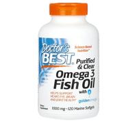 Doctor's Best Purified & Clear Omega 3 Fish Oil 1000mg Marine Softgels 120 Softgels