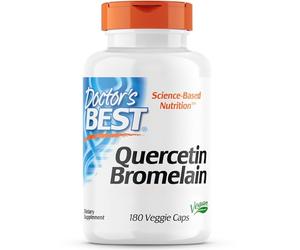 Doctor's Best, Quercetin Bromelain, 180 Vegan Capsules, Highly Dosed, SOYA-Free, Gluten-Free, Non-GMO