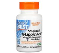 Doctor's Best Stabilised R-Lipoic Acid With BioEnhanced Na-RALA 200mg Vegicaps 60 Vegicaps