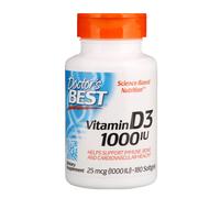 Doctor's Best, Vitamin D3, 25 mcg (1,000 IU), 180 Softgels