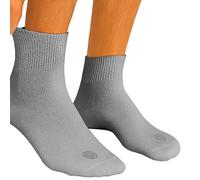 Doctor's Choice Men's Diabetic Crew Socks, White, Large, Sock Size 10-13-Grey/Quarter-Large (4 Pair)