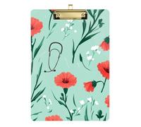 Doctors Day Carnation Acrylic clipboard Padded Standard Letter A4 Size Transparent for Soccer Truck Driver Gold 12x9in Tabla para escribir