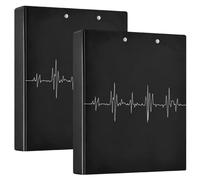 Doctor's Day electrocardiogram 1 and a half inch, binder, three rings with storage, 1/2 pack of different binders, hard cover