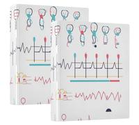 Doctor's Day Electrocardiogram 3.5cm Binder 3 Rings With Storage Box 1/2 Pack Binder Office Supplies 200 Sheets