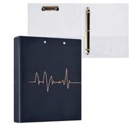 Doctor's Day Electrocardiogram Binder 3 Rings With Inner Pockets 1/2 Pack Office Supplies Hard Fixture