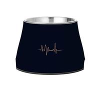 Doctors Day Electrocardiogram Feeder Dogs Bowls Non Skid Stainless Steel Cats Food Bowl for Medium Dogs Whisker Fatigue