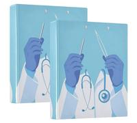 Doctor's Day Scalpel 3.8 cm, binders 3 rings with pocket, 1/2 pack, aesthetic binder, 200 sheets