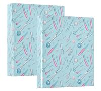 Doctor's Day Ticks 1 & 1/2 inch, binder 3 rings with inner pockets, 1/2 pack of office binders, 200 sheets