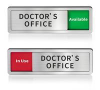 Doctor's Office Sign,Do Not Disturb- In Use/Available Slider Signs for Medical Clinics Hospital,Vacant Occupied In Session Door Sign