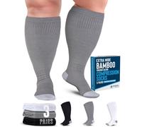 Doctor's Select® 3 Pairs Plus Size Compression Socks Wide Calf - Bamboo Viscose Knee High Socks | Circulation Support