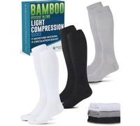 Doctor's Select Bamboo Viscose Lightweight Compression Socks for Women Men 3 Pairs 8-15mmHg Knee High Compression Socks