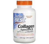 DoctorsBEST Doctor's Best - Collagen Types 1 and 3 with Peptan and Vitamin C | Supports Hair, Nails and Joints - 180 Tablets