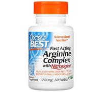 Doctor's Best - Fast Acting Arginine Complex with Nitrosigine | Support for Blood Flow and Performance - 60 Tablets