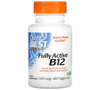 Doctor's Best - Fully Active B12 | Supports Energy Metabolism and Nervous System Health - 1500mcg, 180 vcaps
