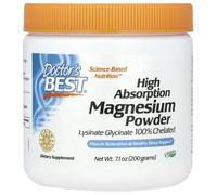 Doctor's Best - Highly Absorbable Magnesium | Optimum Magnesium Supply for Muscle and Nerve Function - 200g Powder