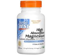 Doctor's Best - Highly Absorbent Magnesium | Supports Healthy Muscle Function and Energy Production - 120 Capsules