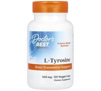 Doctor's Best - L-Tyrosine | 500 mg to Support Mental Clarity and Cognitive Function - 120 Capsules