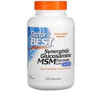 Doctor's Best - Synergistic Glucosamine MSM Formula with OptiMSM | Support for Joints and Cartilage - 180 Capsules